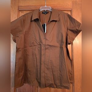 Brown Button-Up Shirt